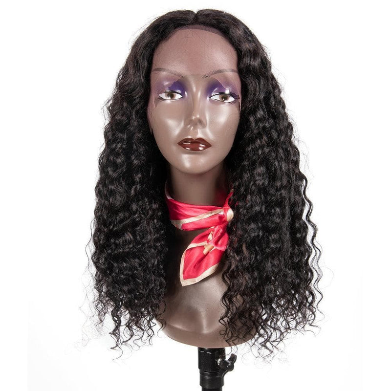 Angie Queen 13x4 T Part Lace Front Wigs Malaysian Deep Wave Human Hair Wigs 180% Density Pre-plucked