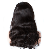 Angie Queen 4*4 Lace Closure Wigs Brazilian Body Wave Human Hair Wigs 180% Density Pre-plucked